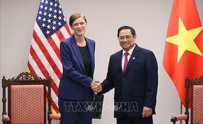 Thủ tướng Phạm Minh Chính gặp Giám đốc USAID Samantha Power