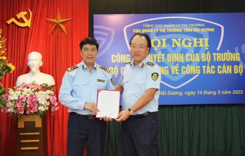 Bổ nhiệm ông Trần Văn Toàn làm Cục trưởng Cục Quản lý thị trường tỉnh Hải Dương